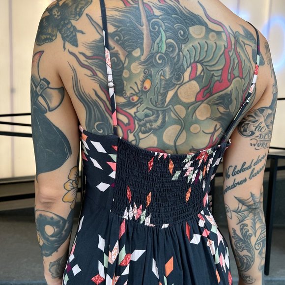 COPY - Gap Dress Geometric Quilt Print Cami Straps Sz M - Picture 6 of 11